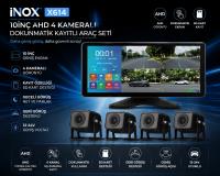 INOX-X614 10İNÇ AHD 4 KAMERALI DOKUNMATİK KAYITLI ARAÇ SETİ 10